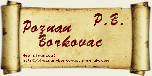 Poznan Borkovac vizit kartica